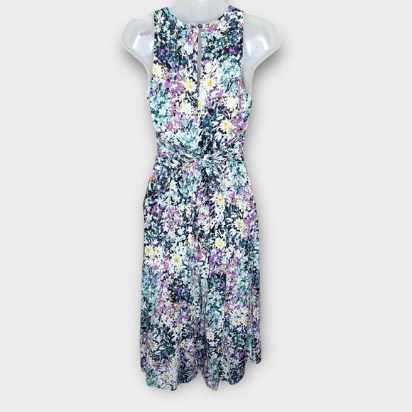 ANTHROPOLOGIE Selena Floral Jumpsuit Plenty by Tracy Reese size xs crop wide leg - Picture 4 of 6